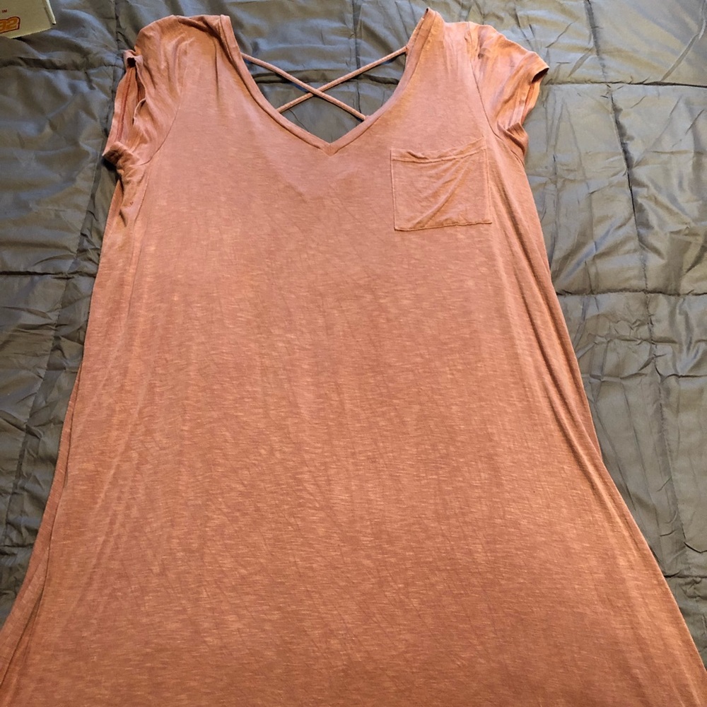 Light pink/salmon American Eagle T-shirt dress